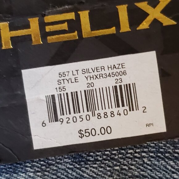 NWT Helix Slim Boot Jeans - Lt Silver Haze Wash (29x30) - Distressed Detail - Picture 6 of 13